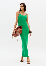 LP Green Ribbed Midi Dress