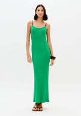 LP Green Ribbed Midi Dress