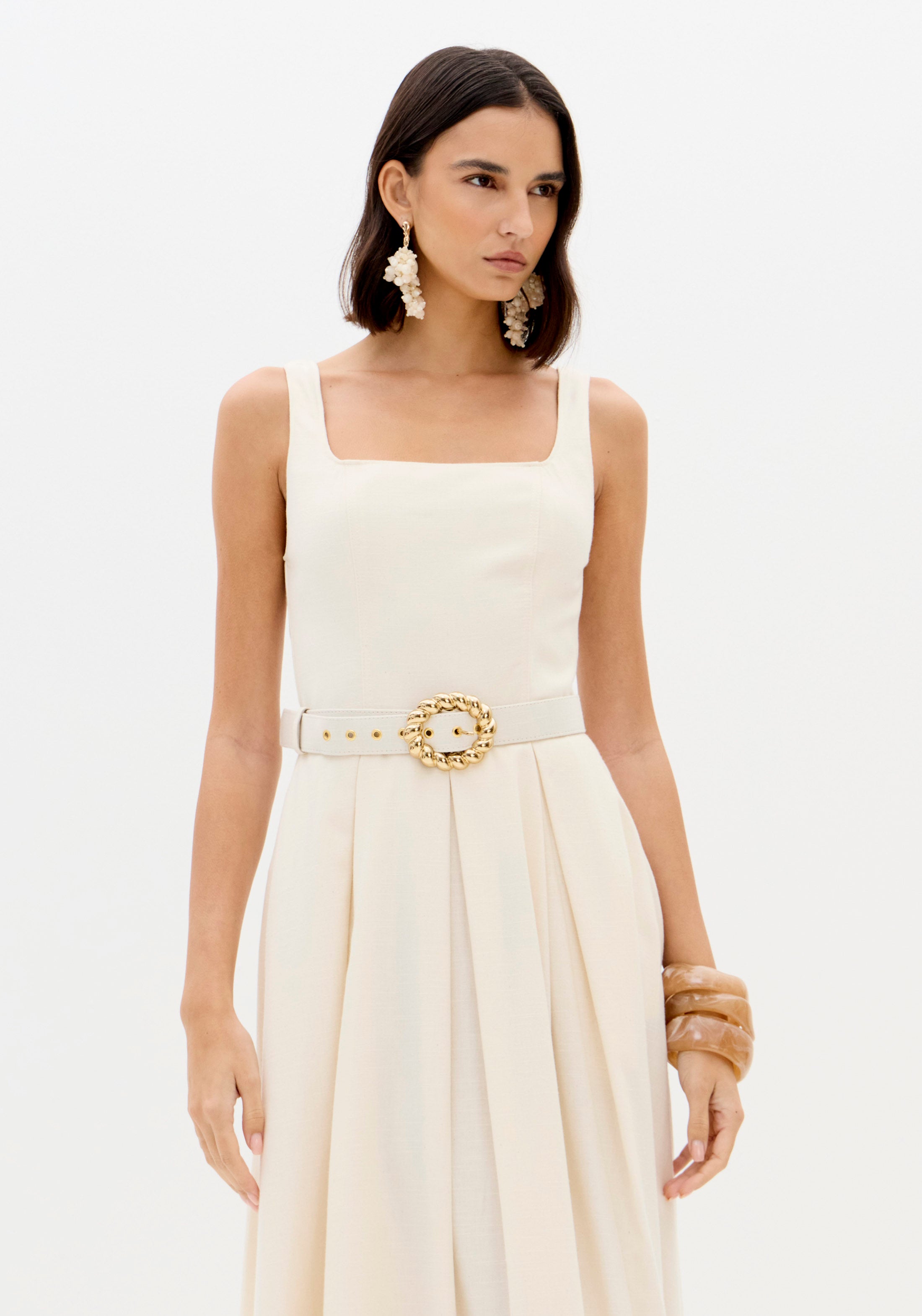 LP Off-White Midi Dress