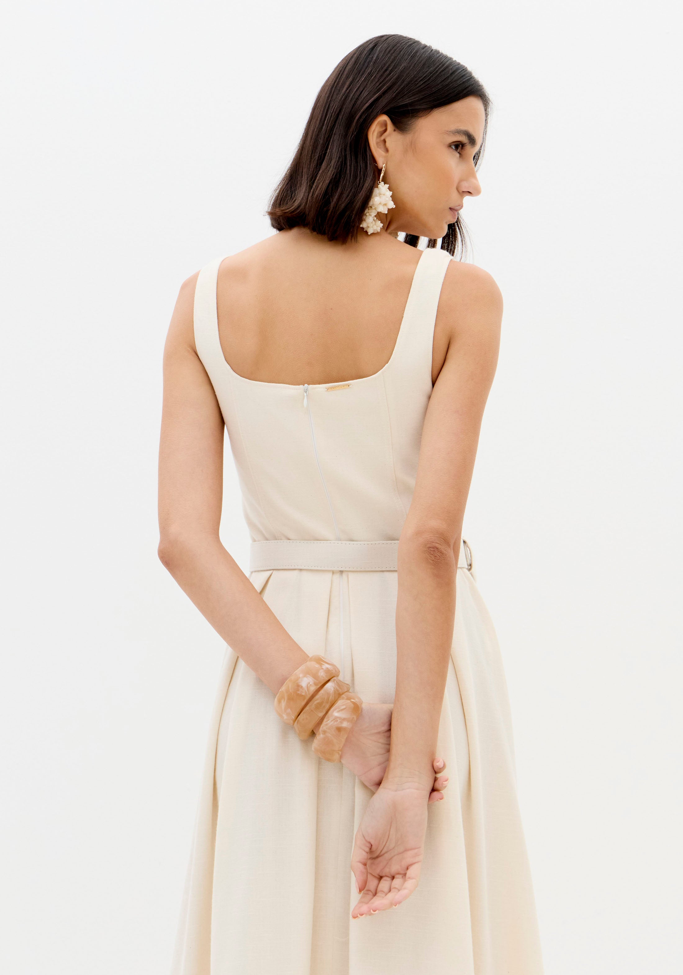LP Off-White Midi Dress