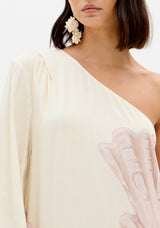 LP Shell Printed Long Sleeve Midi Dress