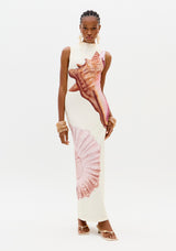 LP Shell Printed Midi Dress