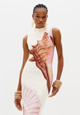 LP Shell Printed Midi Dress
