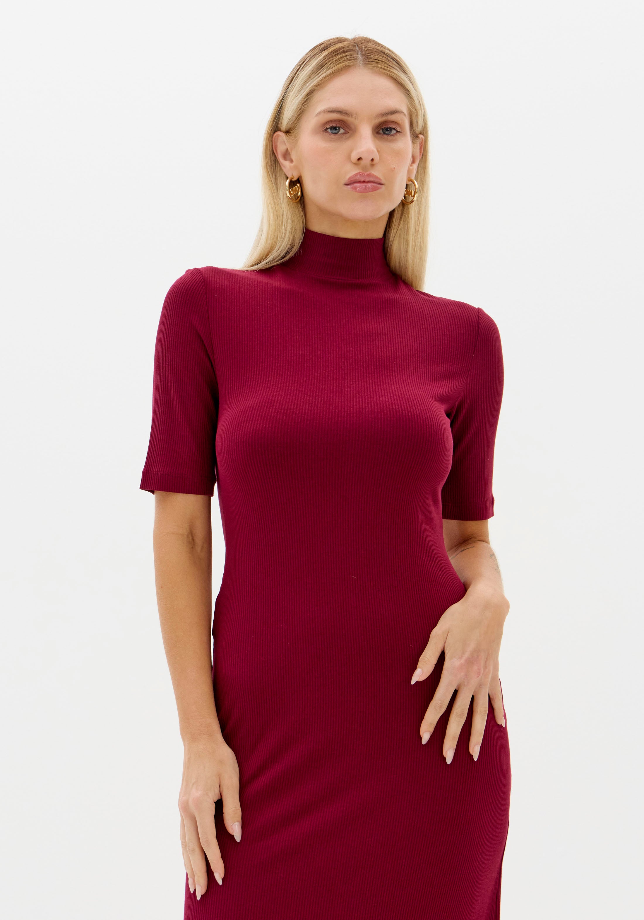 LP Burgundy Midi Dress