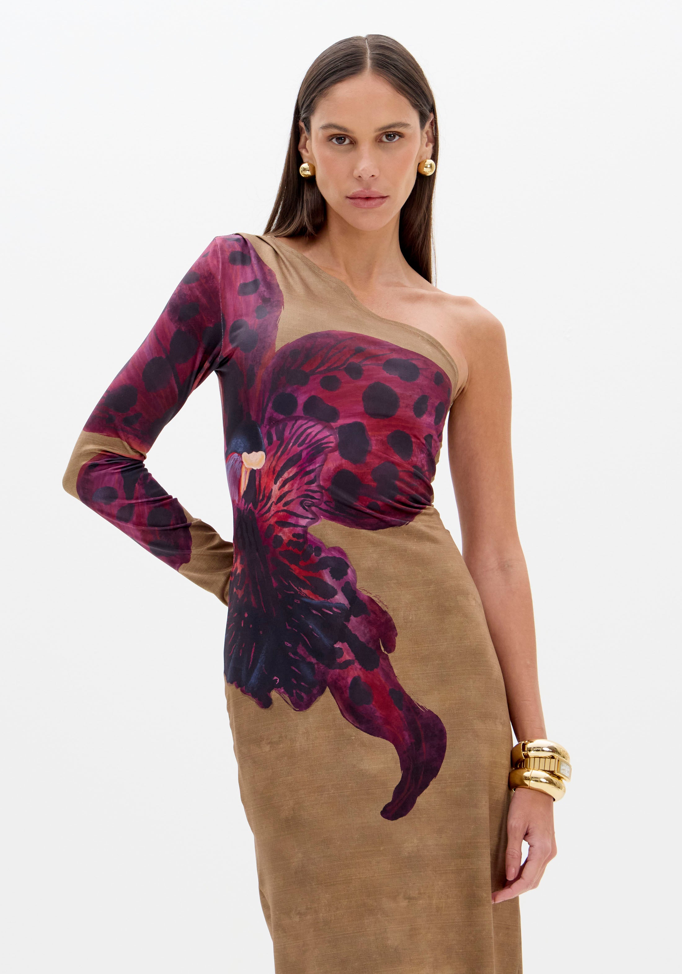 LP Orchid Green Midi  Dress