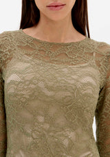 LP Green Lace Midi Dress