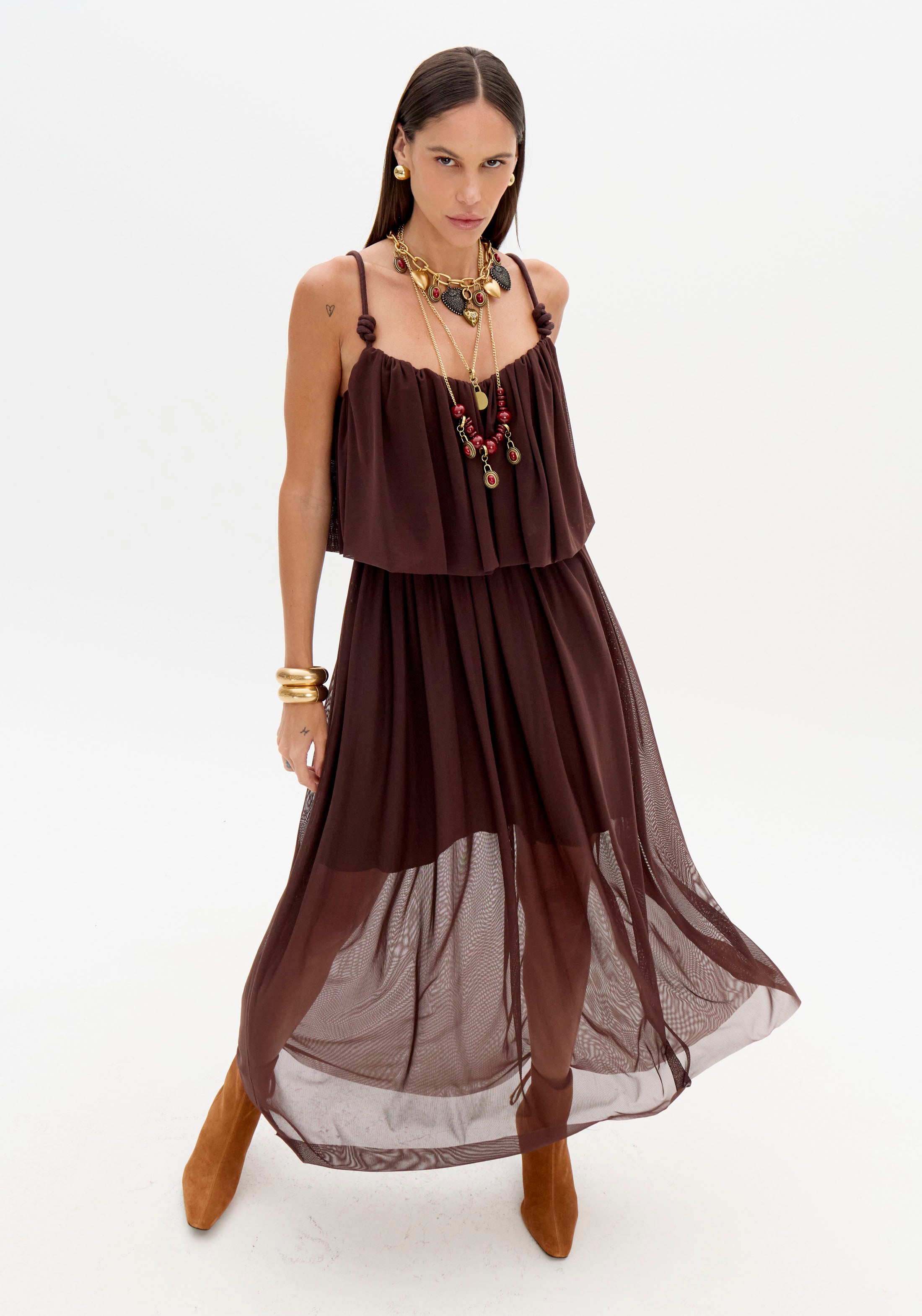 LP Brown Midi Dress