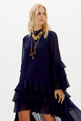 LP Navy Mullet Midi Dress