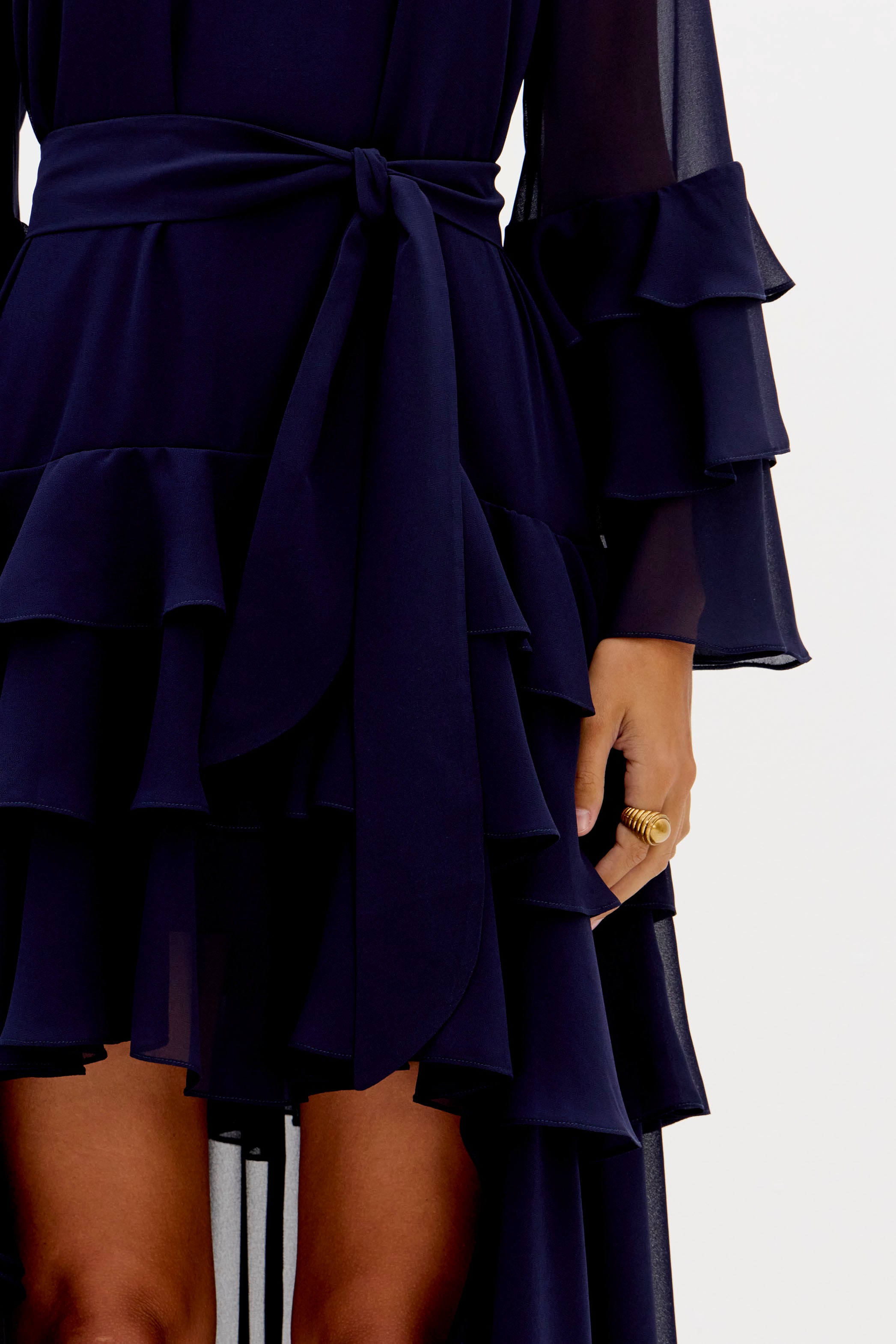 LP Navy Mullet Midi Dress
