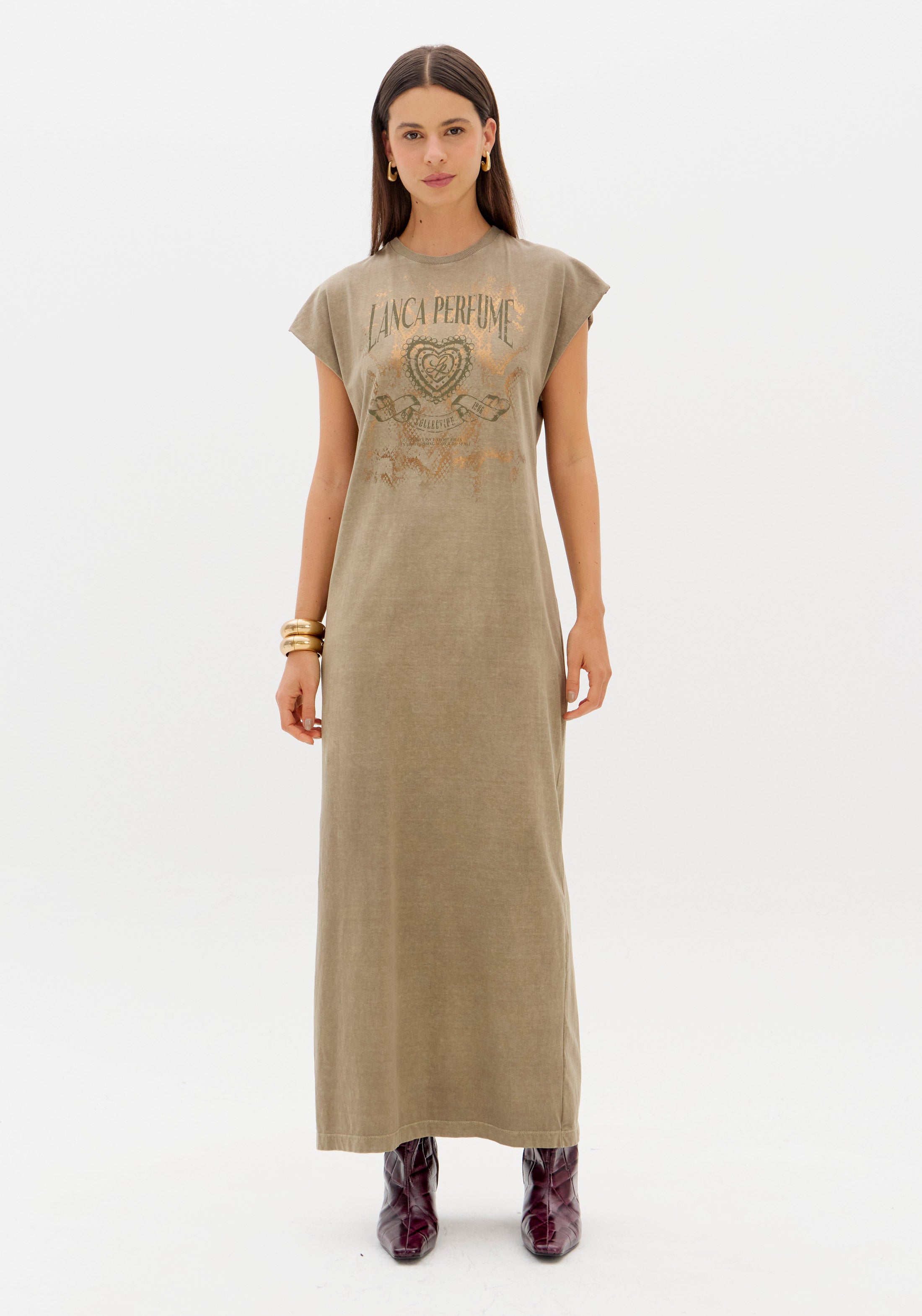 LP Green T-Shirt Dress