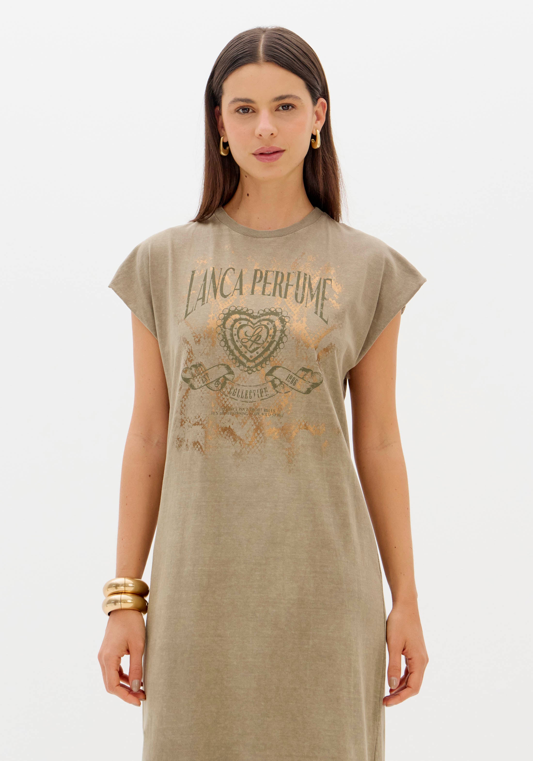 LP Green T-Shirt Dress