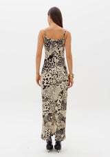 LP Brown Printed Midi Dress