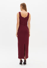 LP Burgundy Midi Dress