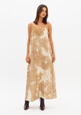 LP Beige Printed Midi Dress