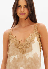 LP Beige Printed Midi Dress