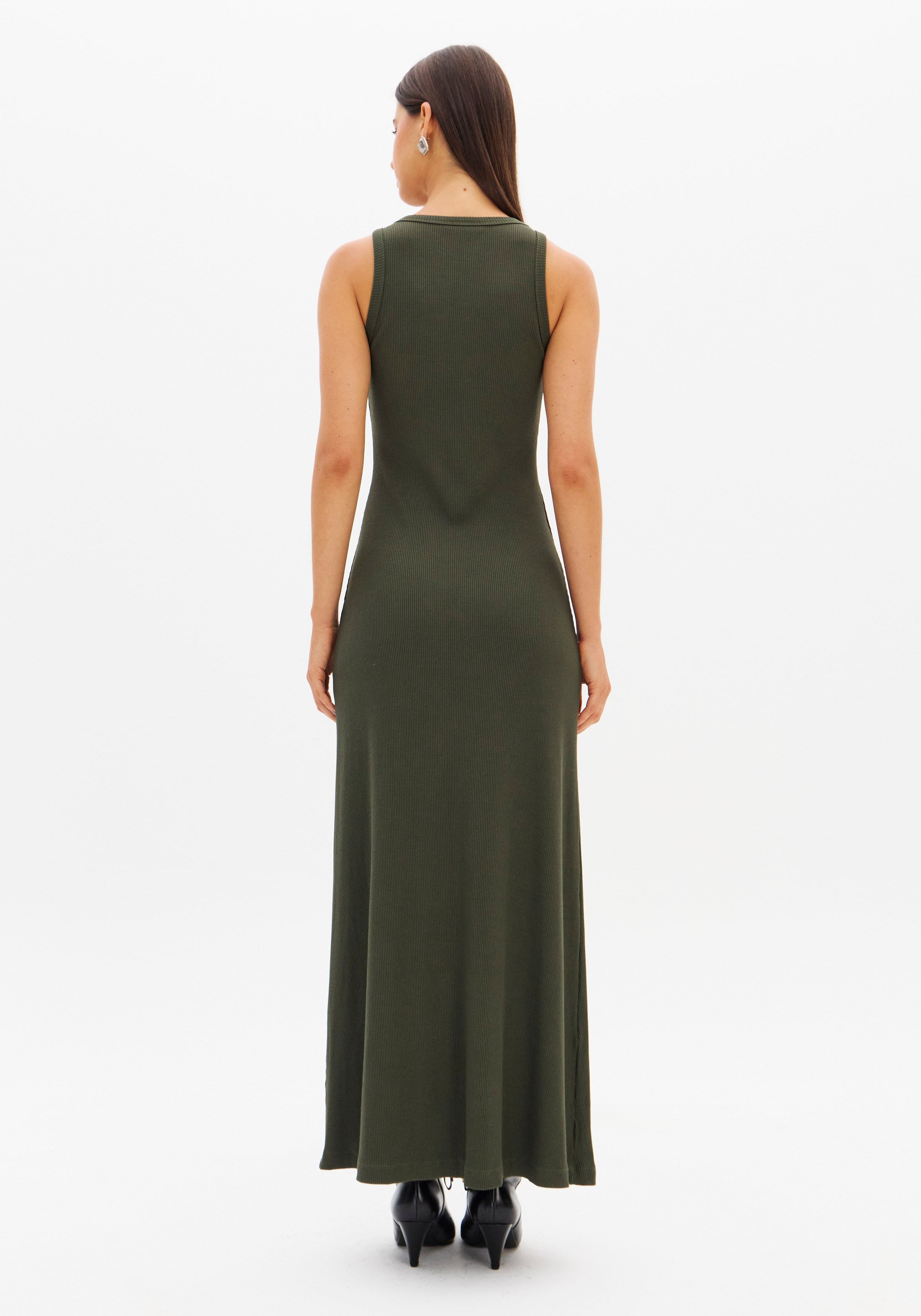 LP Brown Ribbed Midi Dress