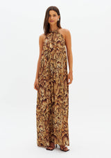LP Golden Brown Long Dress