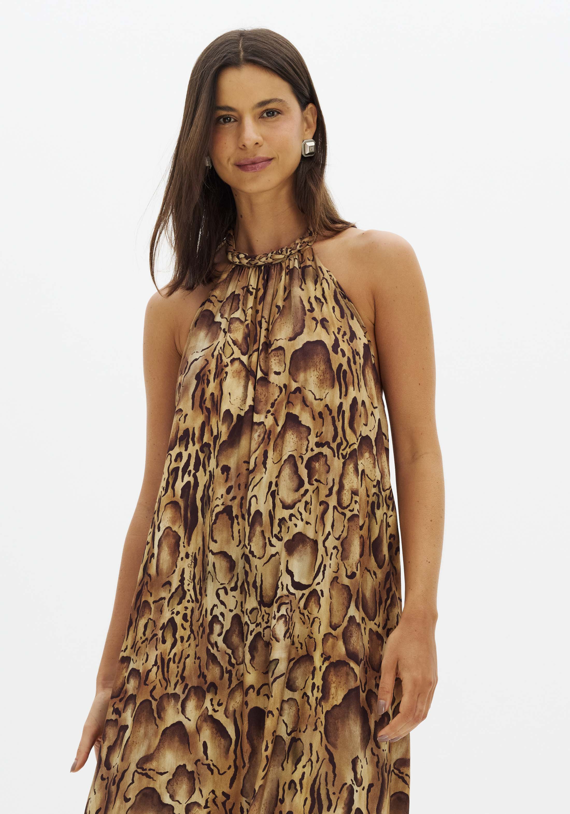 LP Golden Brown Long Dress