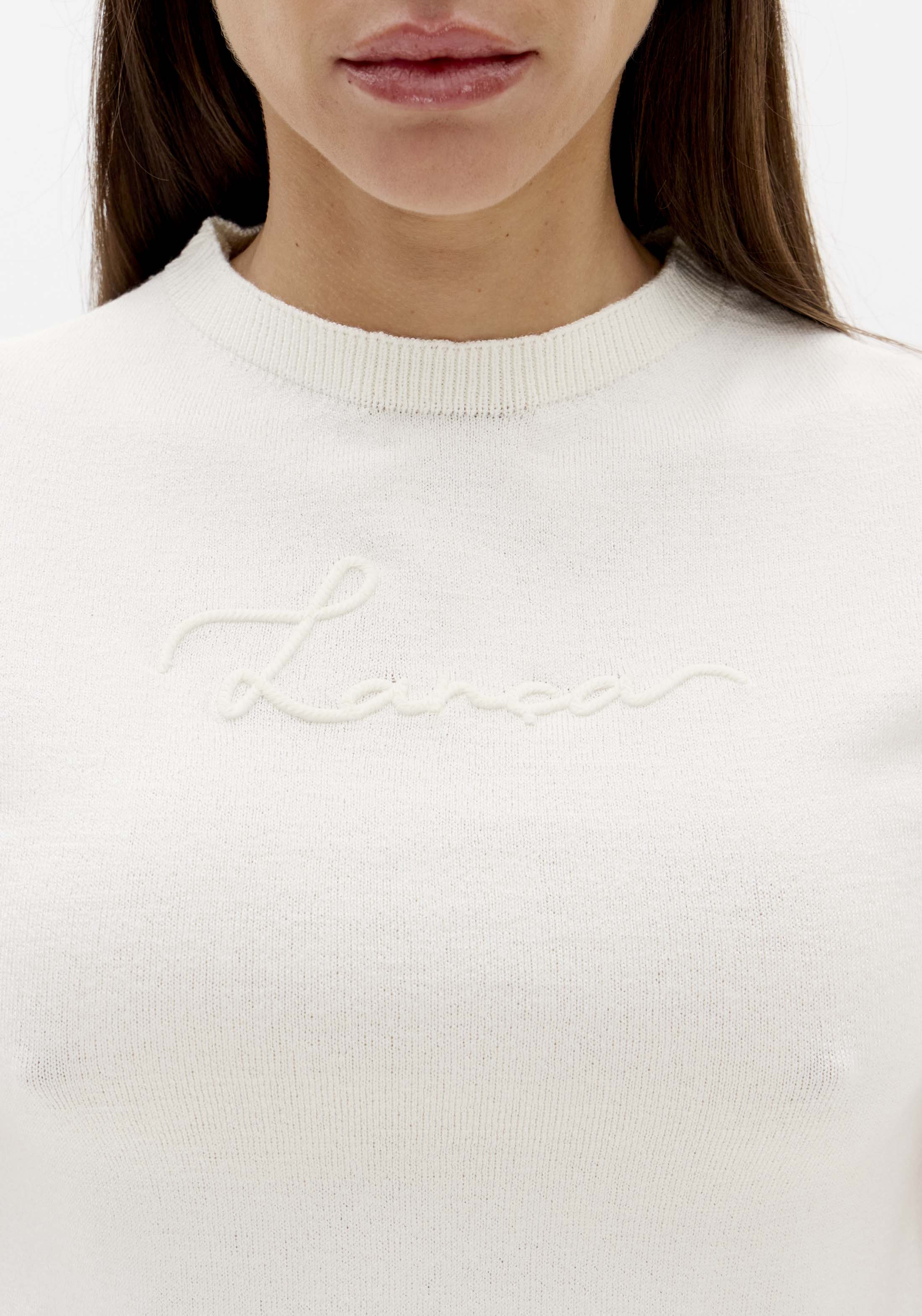 LP White Knitted Blouse