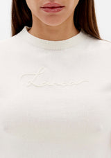 LP White Knitted Blouse