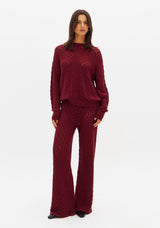 LP Burgundy Knitted Set