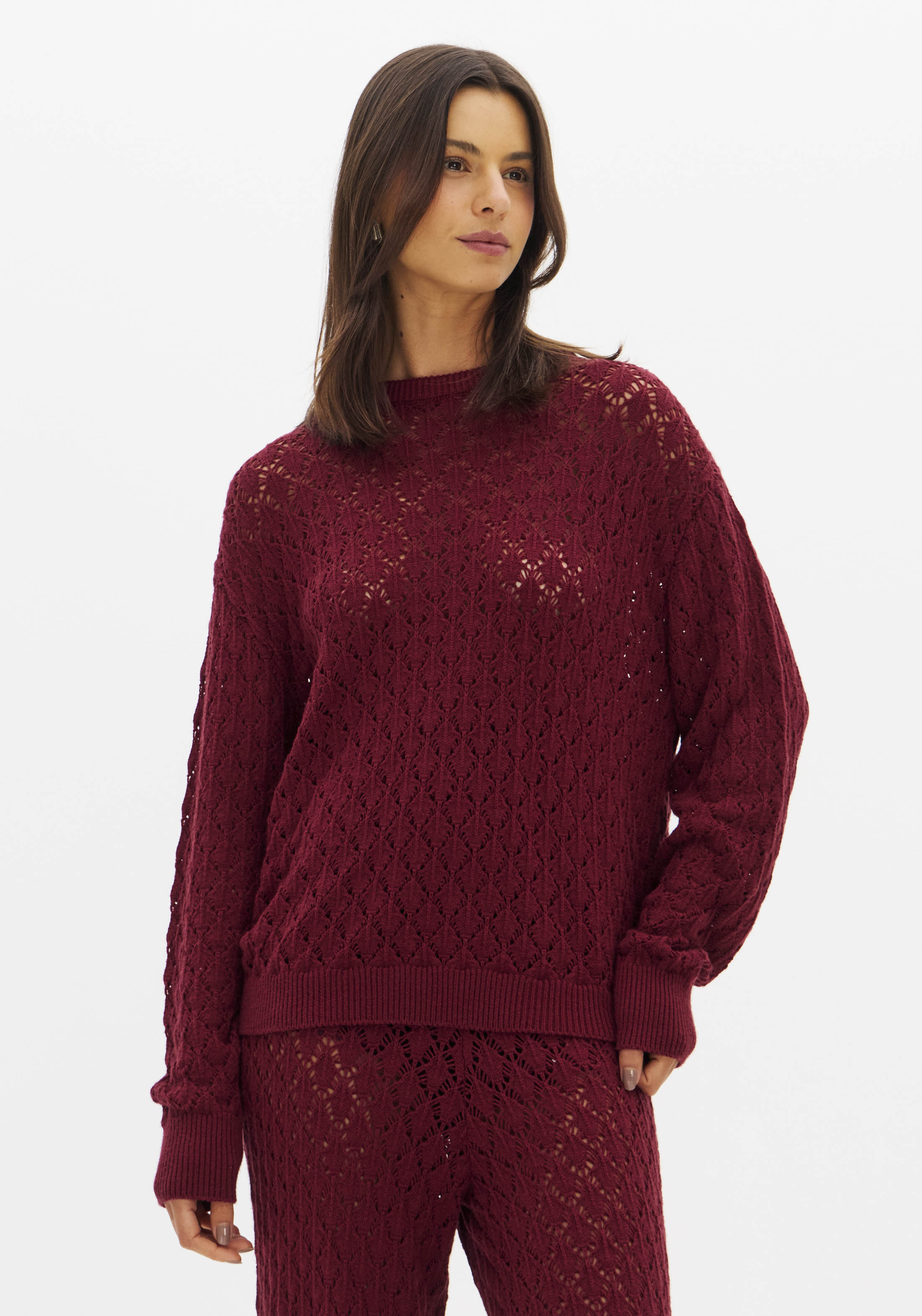 LP Burgundy Knitted Set
