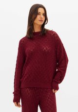 LP Burgundy Knitted Set