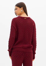LP Burgundy Knitted Set