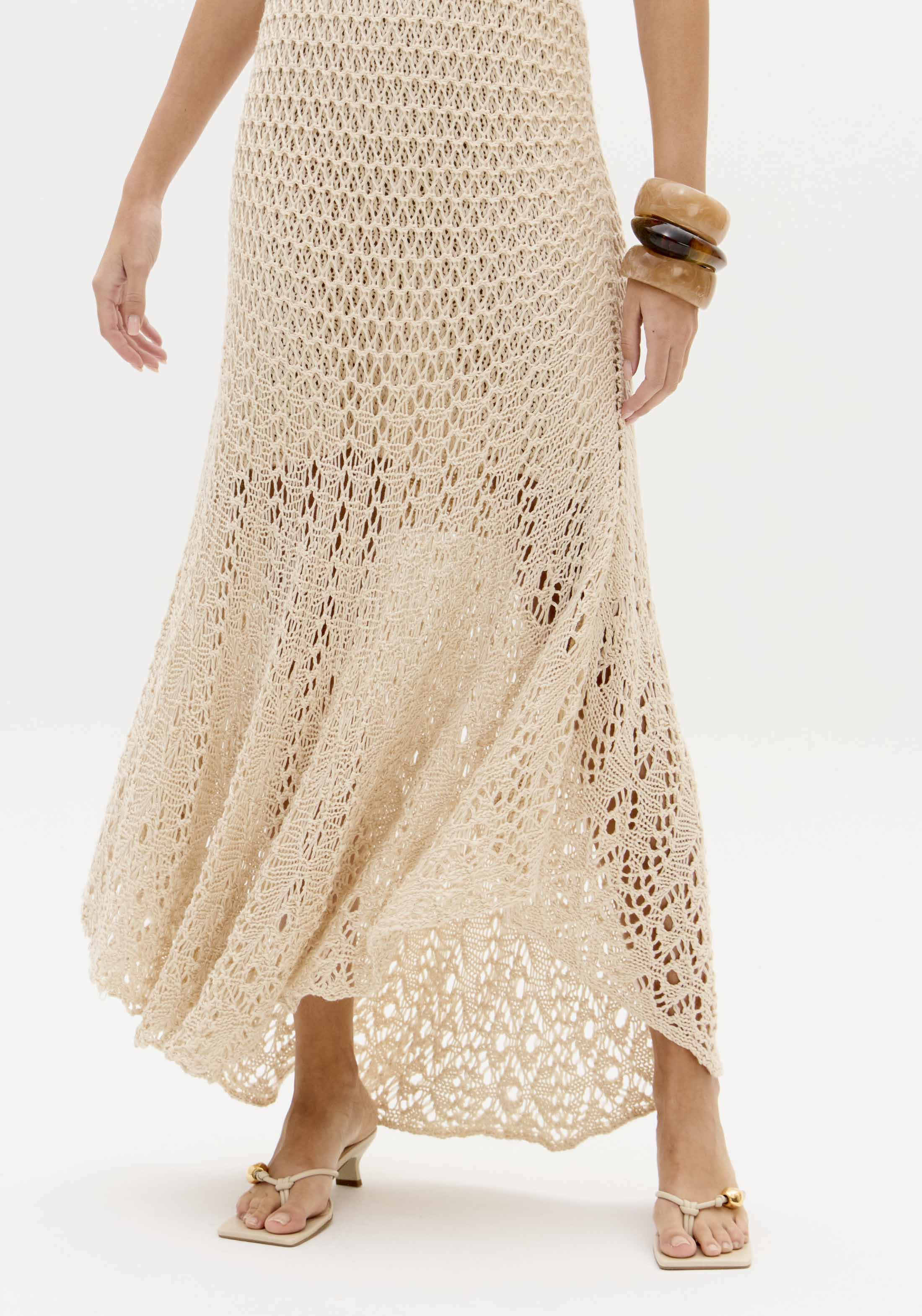 LP Beige Crochet Dress