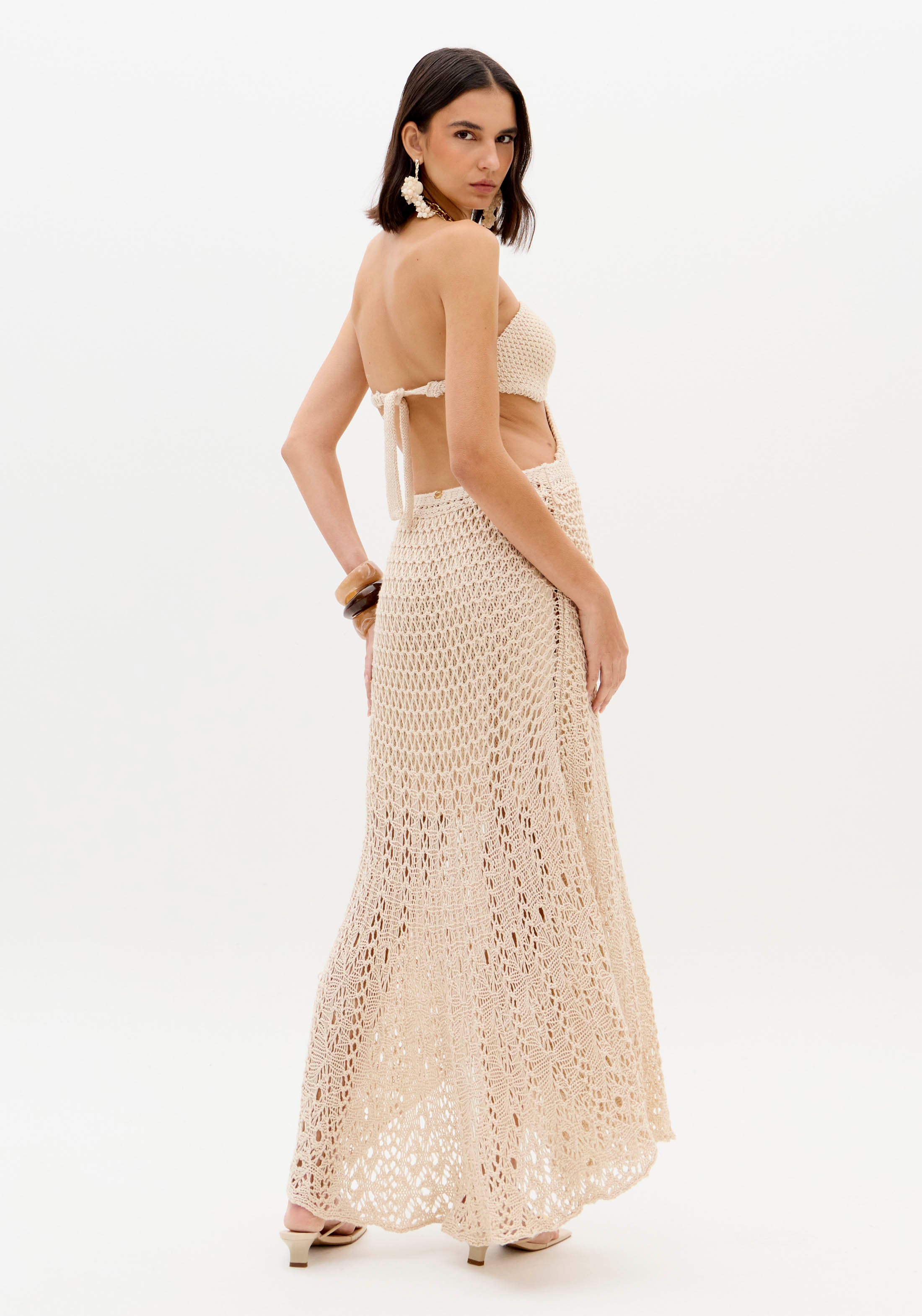 LP Beige Crochet Dress