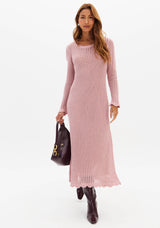 LP Pink Knited Midi Dress