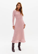 LP Pink Knited Midi Dress