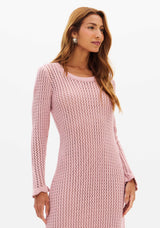 LP Pink Knited Midi Dress
