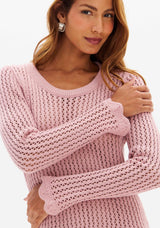 LP Pink Knited Midi Dress