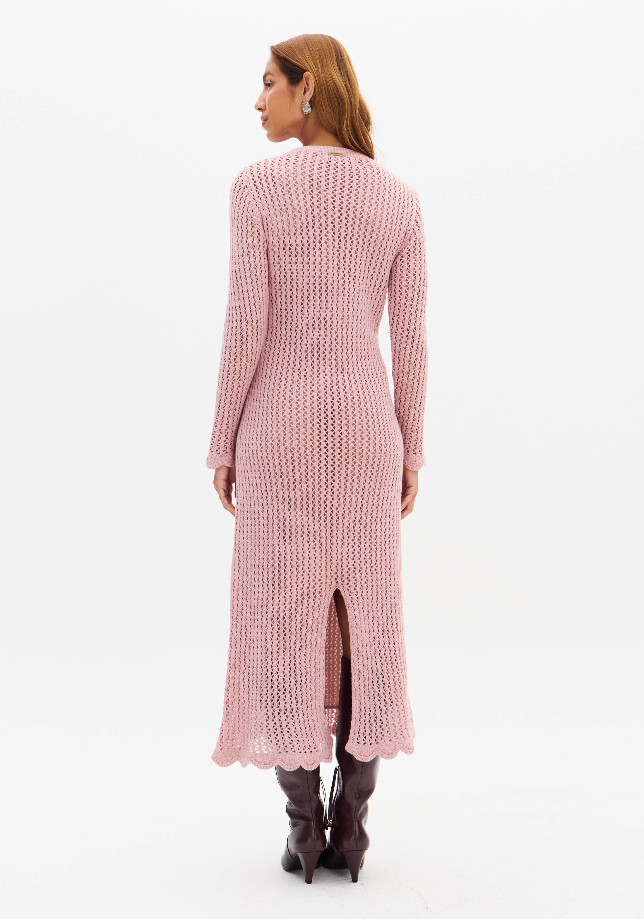 LP Pink Knited Midi Dress
