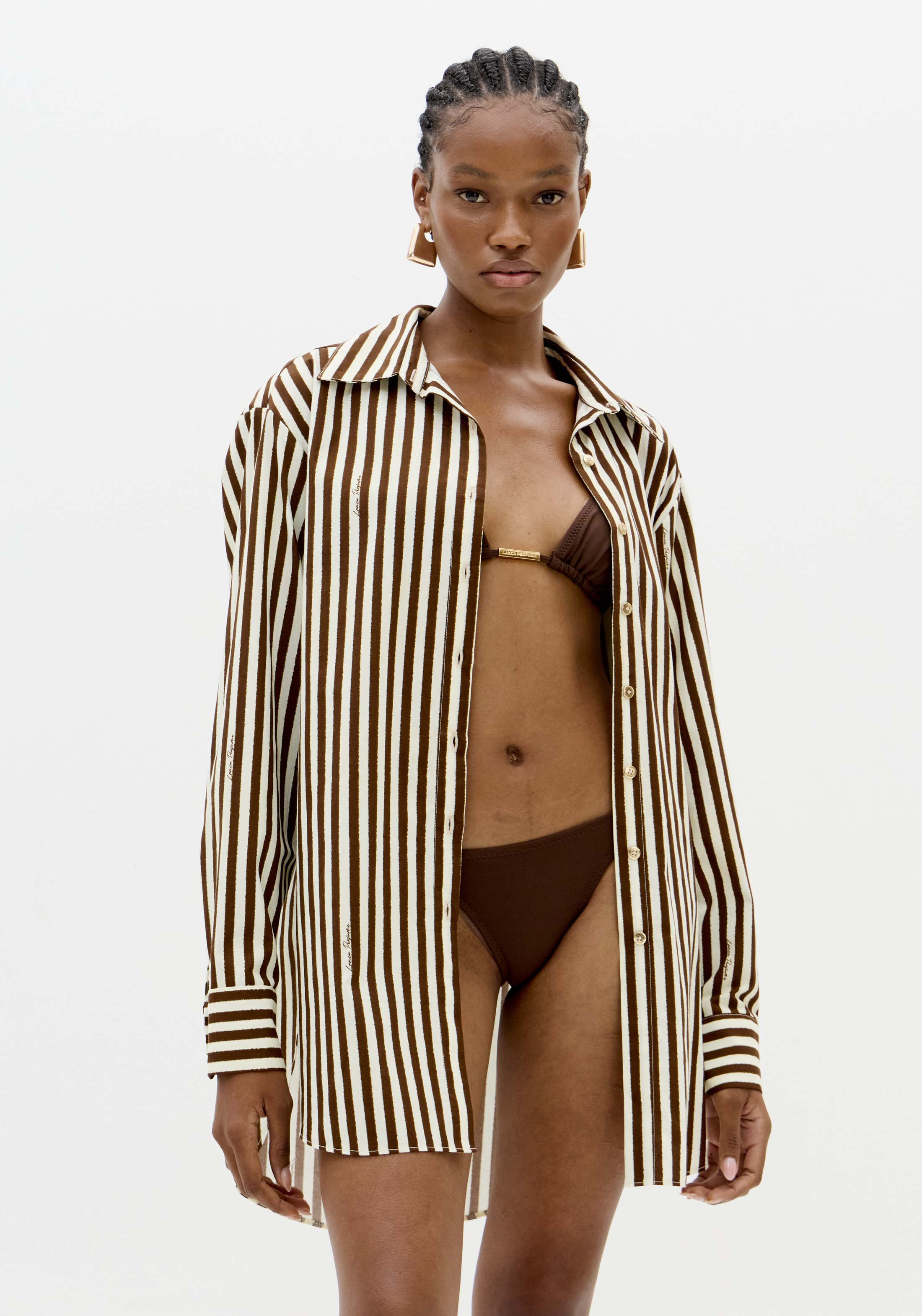 LP Brown Stripped Shirt