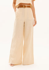 AM White Wide-Leg Pants