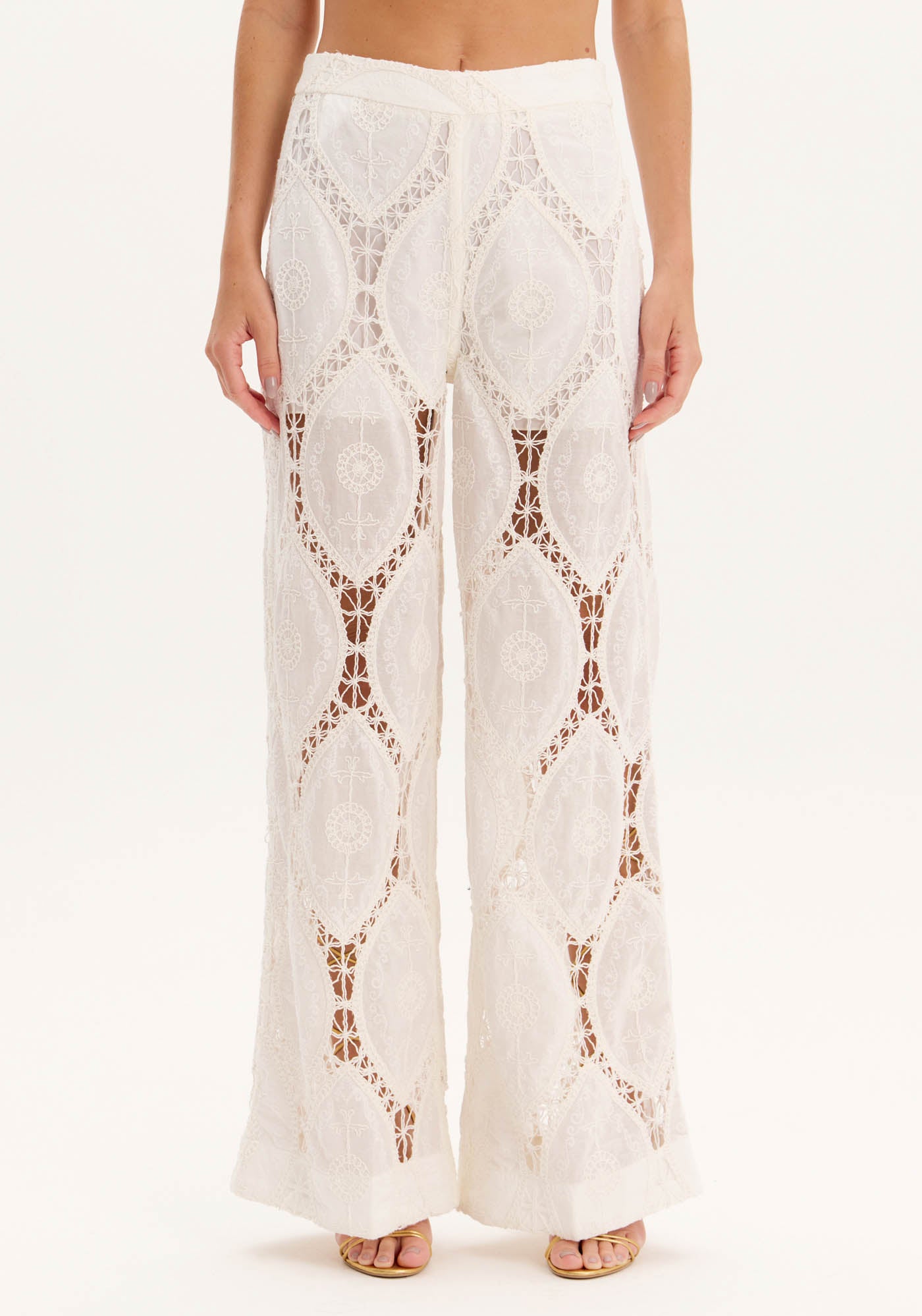 AM White Lace Pants