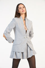 SK Grey Blazer and Skirt Set