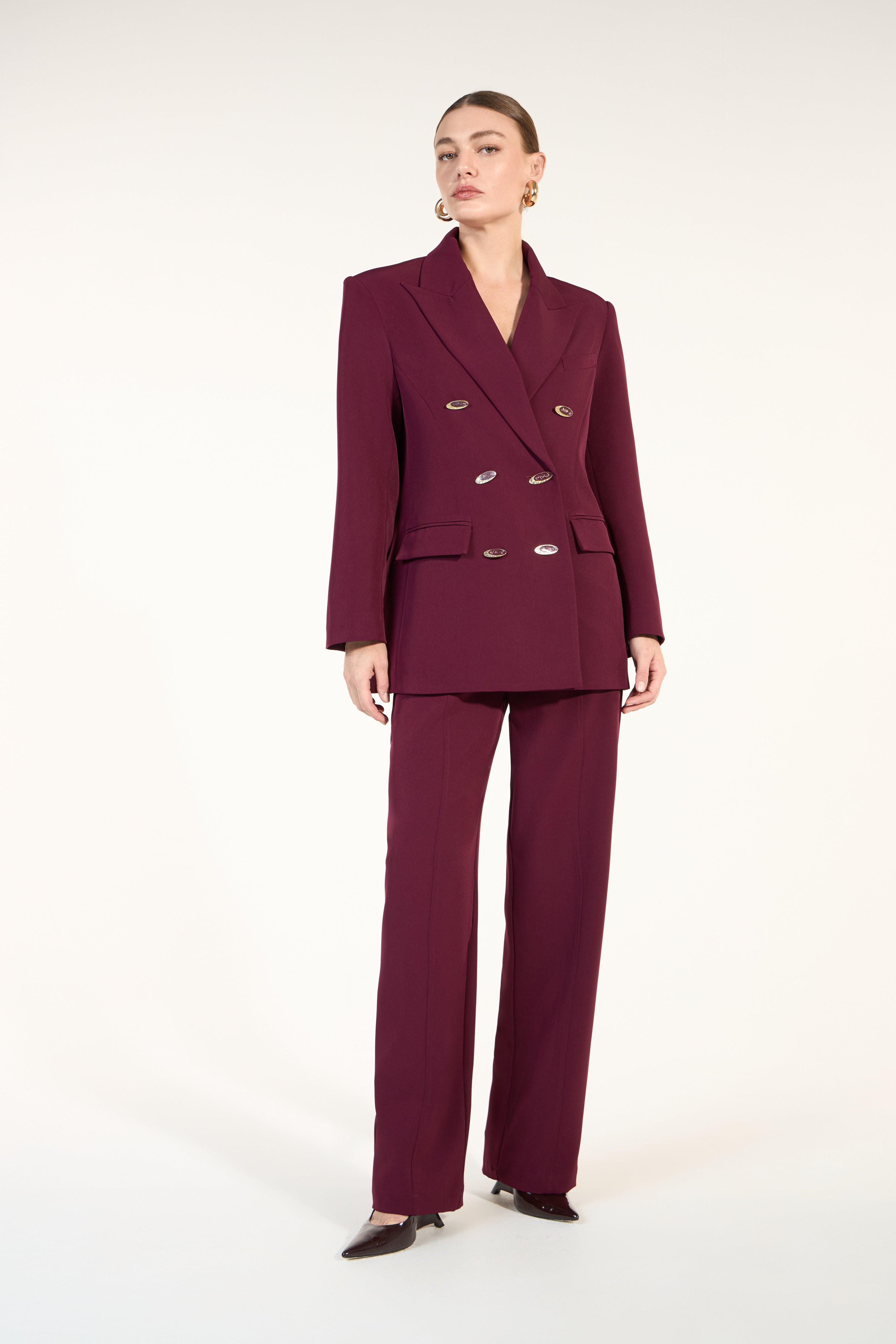 SK Burgundy Blazer