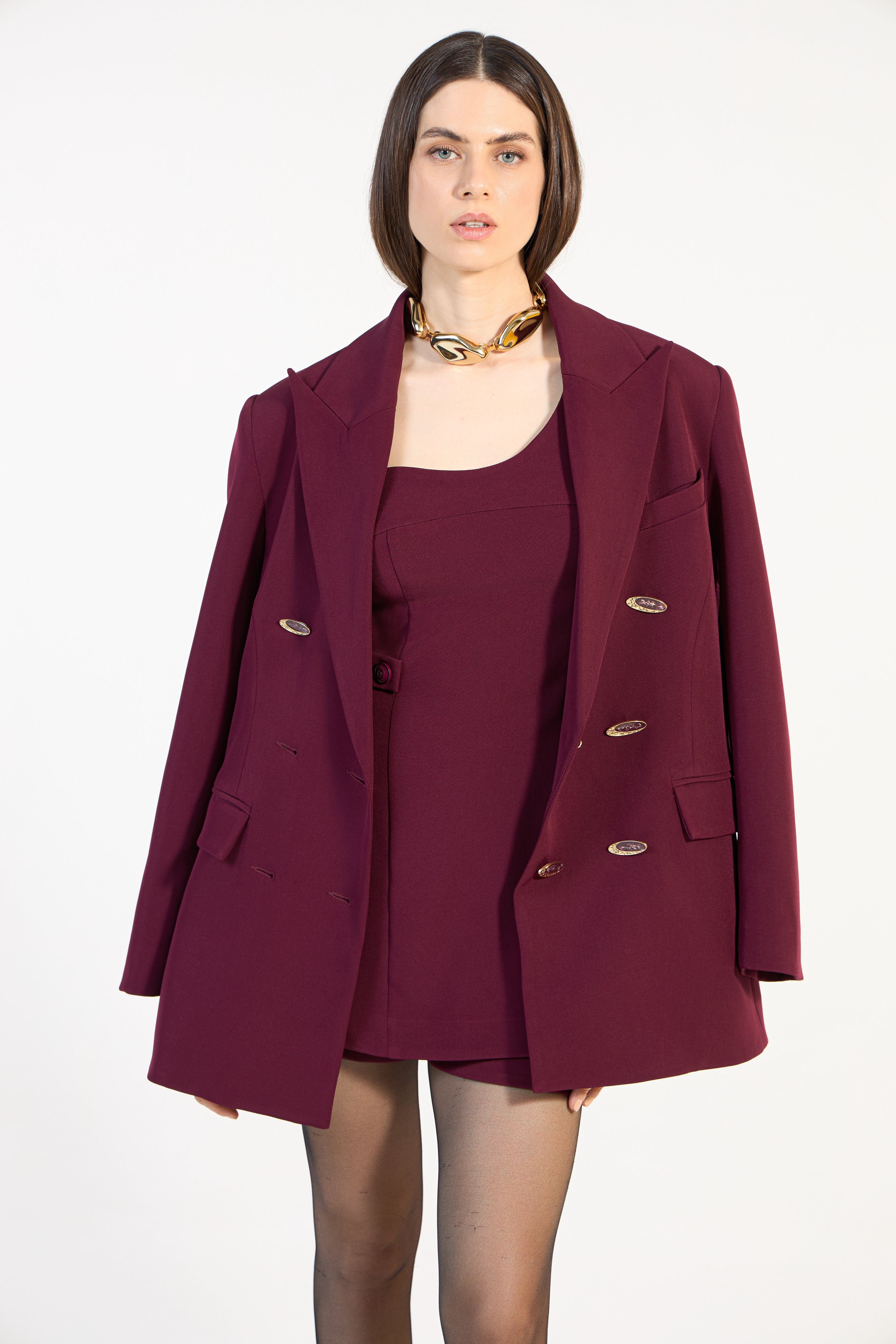 SK Burgundy Blazer
