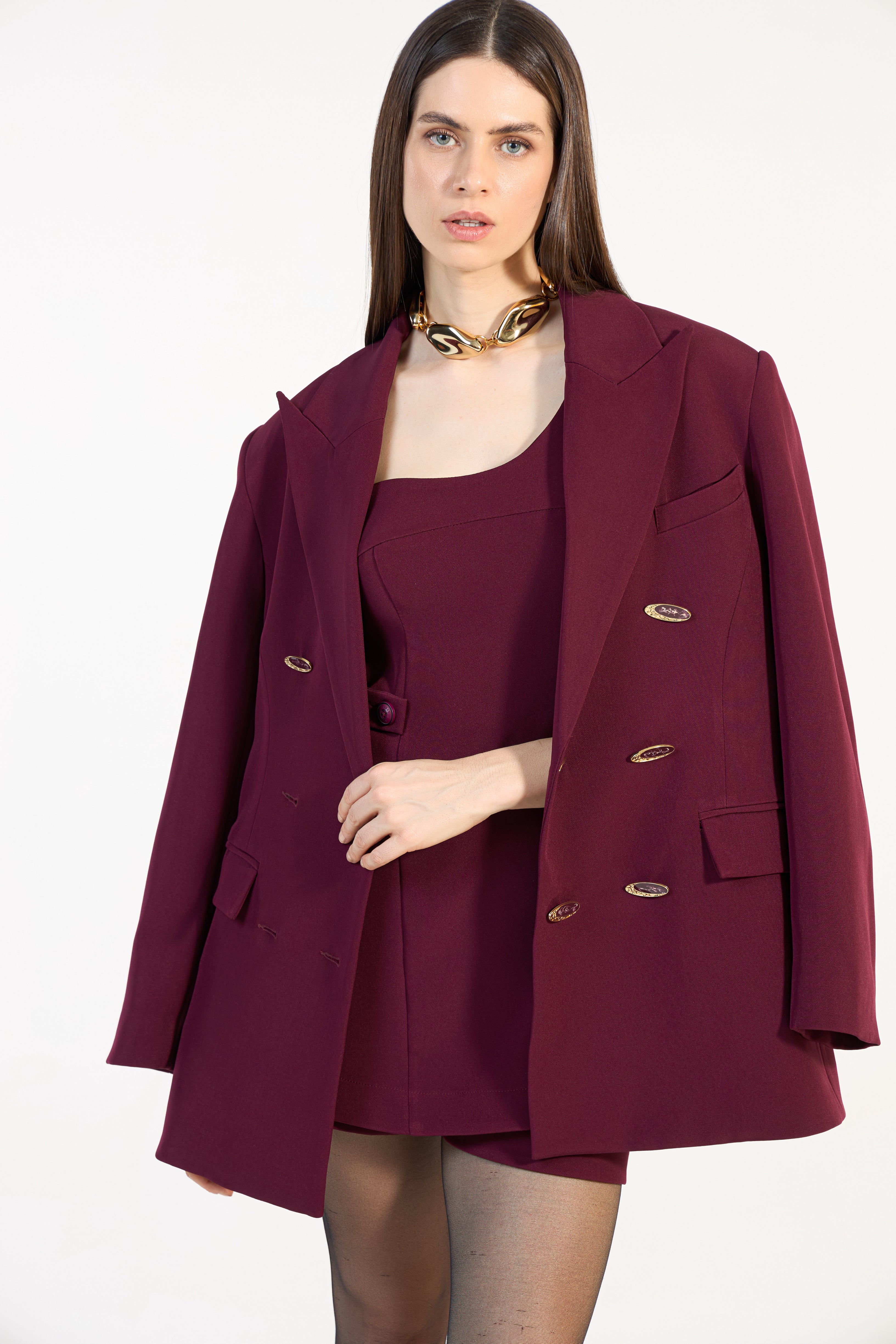 SK Burgundy Blazer