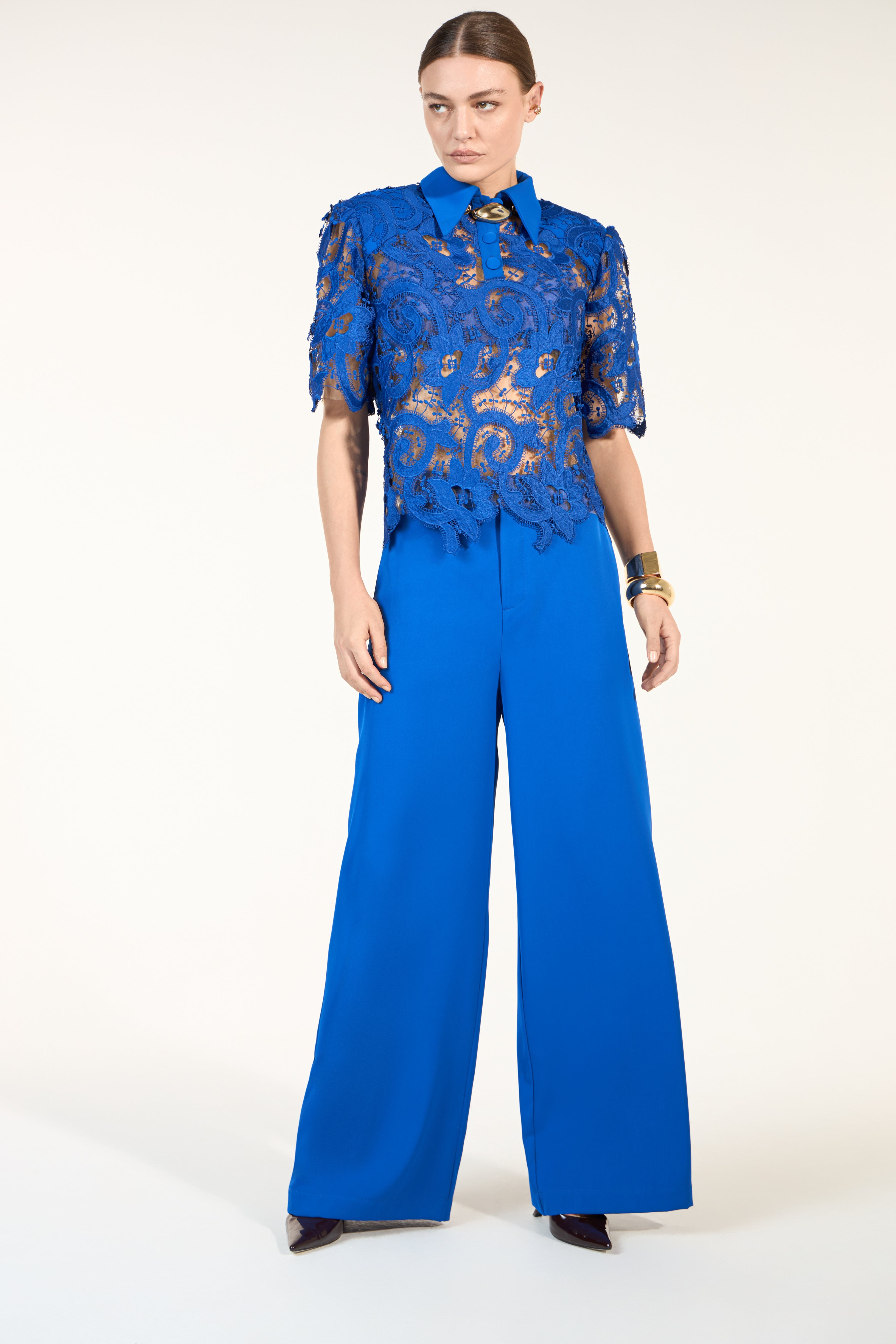 SK Blue Lace Shirt