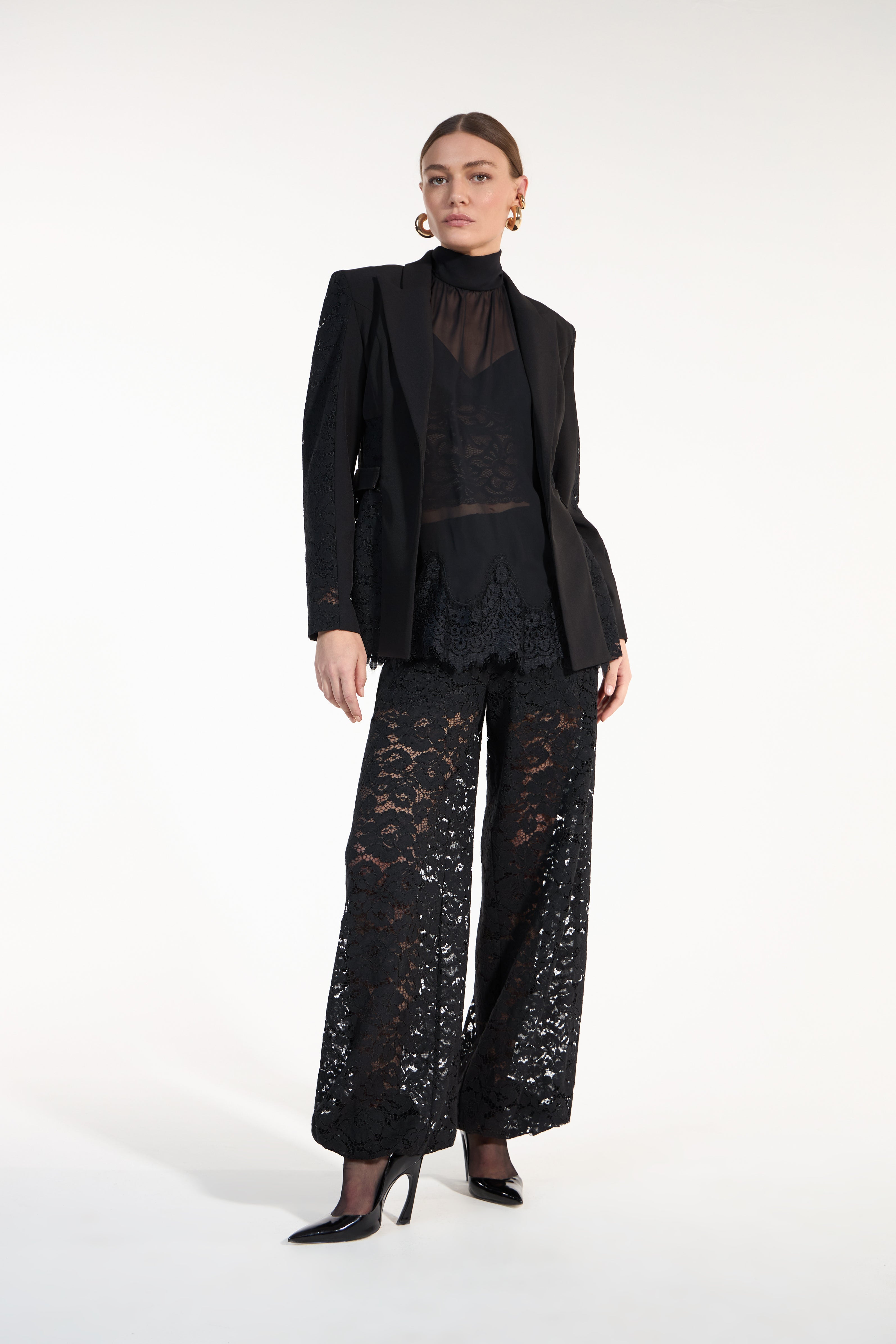 SK Black Tulle Shirt