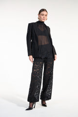 SK Black Tulle Shirt