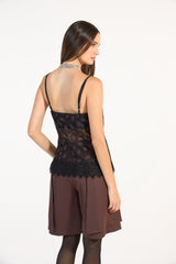 SK Printed Brown Black Blouse