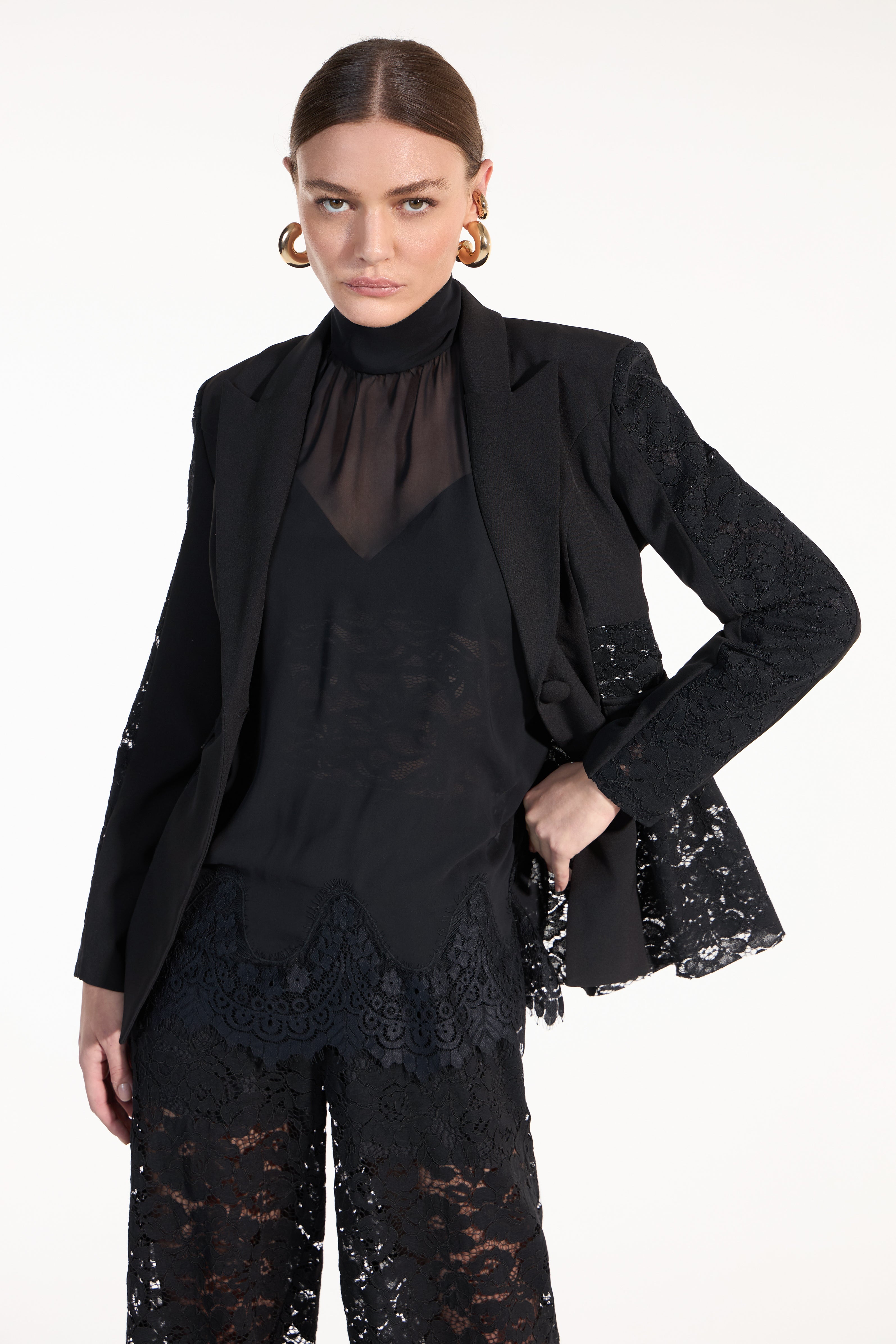 SK Black Blazer Set