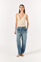 SK Jeans With Ruffled Pockets