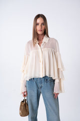 SK Jeans With Ruffled Pockets