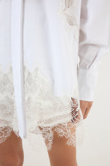 SK White Shirt With lace